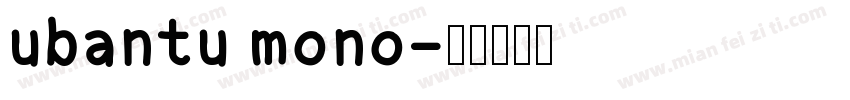 ubantu mono字体转换